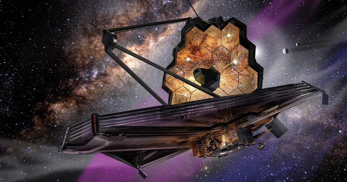 Webb telescope in space